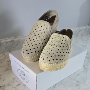 Steve Madden Taupe Perforated Espadrille Loafers